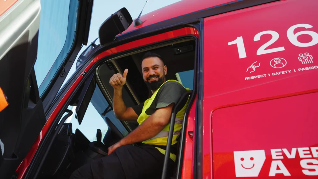 Cameracrew van Masterhouse filmt een wervingsvideo voor een transportbedrijf